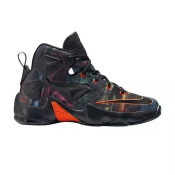 Детские кроссовки Nike LeBron 13 GS Black Black-Hyper-Orange-Blue-Lagoon 808709-008 36.5