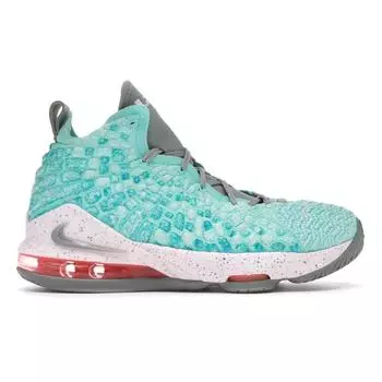 Детские кроссовки Nike LeBron 17 GS South Beach Blue Light-Aqua Particle-Grey BQ5594-444