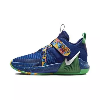 Детские кроссовки Nike LeBron Witness 7 PS Kaleidscope синие Deep-Royal-Blue Game-Royal DQ8647-400 28
