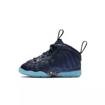 Детские кроссовки Nike Little Posite One TD Gold Stars Blue Obsidian Metallic-Gold CZ6549-400