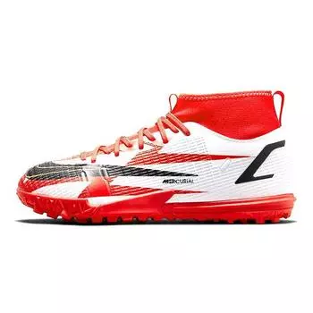 Детские кроссовки Nike Mercurial Superfly 8 Academy CR7 TF GS Чили красные, белые, полностью оранжевые, черные DB2679-600 38.5