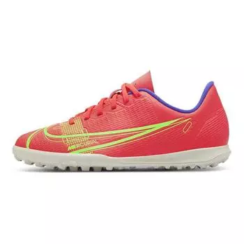Детские кроссовки Nike Mercurial Vapor 14 Club TF GS Bright Crimson Indigo Burst красный металлик-серебристый белый CV0945-600 36