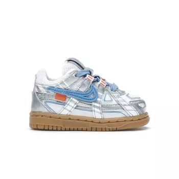 Детские кроссовки Nike Off-White x Rubber Dunk TD University Blue Серые CW7444-100