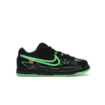 Детские кроссовки Nike Off-White x Rubber Dunk PS Green Strike черные CW7410-001