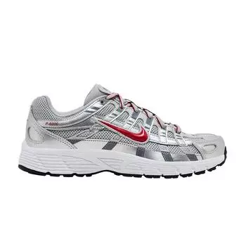 Детские кроссовки Nike P-6000 GS Metallic Silver Gym Red Flat-Silver Cool-Grey HV5064-002 37.5