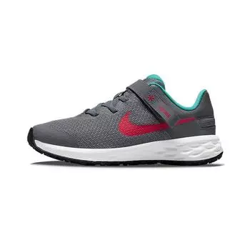 Детские кроссовки Nike Revolution 6 FlyEase PS Smoke Grey Siren Red, темно-бирюзовые DD1114-006 28