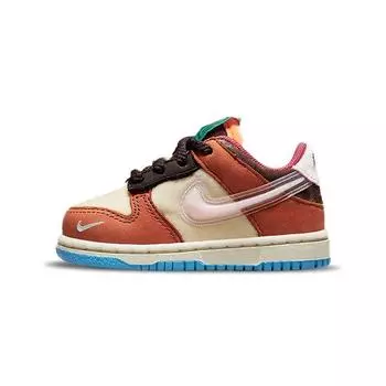 Детские кроссовки Nike Social Status x Dunk Low TD Chocolate Milk Tan Canvas Mid-Soft Pink DM3350-700 19.5