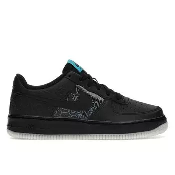 Детские кроссовки Nike Space Jam x Air Force 1 06 GS Computer Chip Black Light-Blue-Fury DN1434-001 37.5