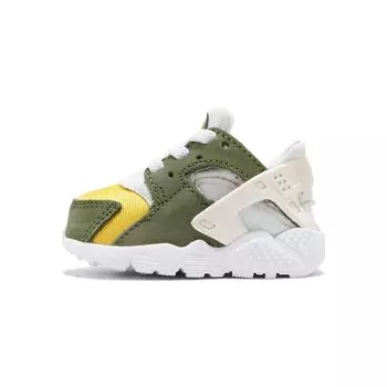 Детские кроссовки Nike Stussy x Air Huarache LE TD Dark Olive 2021 Green White Varsity-Maize DH3323-300 19.5
