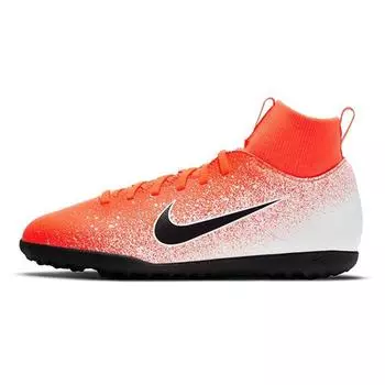 Детские кроссовки Nike Superfly 6 Club TF GS Hyper Crimson Black Orange White AH7345-801 37.5