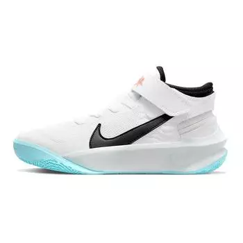 Детские кроссовки Nike Team Hustle D10 FlyEase GS White Black Blue Photon-Dust DD7303-102 38