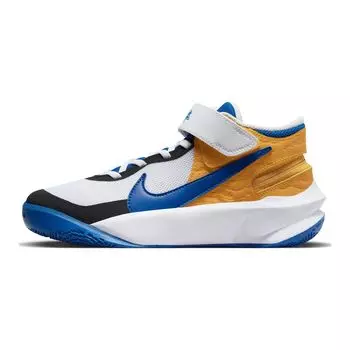 Детские кроссовки Nike Team Hustle D10 FlyEase GS White Game Royal DZ2760-141 38.5
