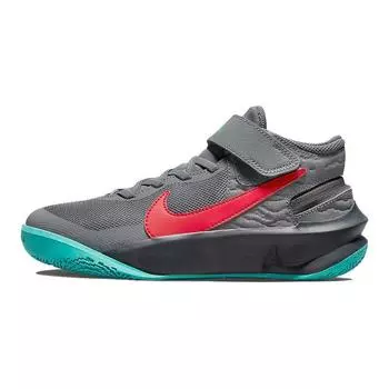 Детские кроссовки Nike Team Hustle D10 FlyEase GS Smoke Grey Washed Teal Siren Red Dark-Smoke-Grey DD7303-008 40