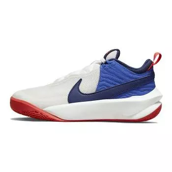 Детские кроссовки Nike Team Hustle D10 GS White Game Royal Summit, белые, ярко-малиновые, темно-синие, CW6735-103 36