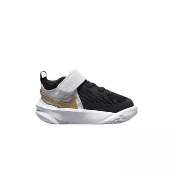 Детские кроссовки Nike Team Hustle D10 TD Black White Metallic Gold Photon-Dust CW6737-002 23.5