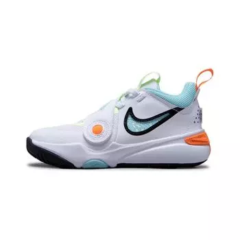 Детские кроссовки Nike Team Hustle D11 PS CHBL белые Barely-Volt Copa HF5737-141 28