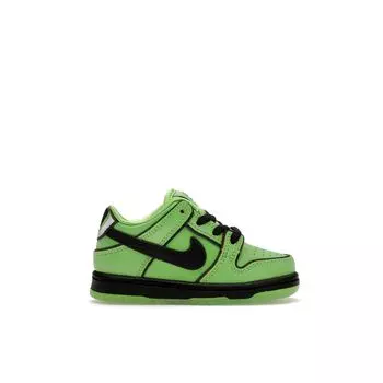 Детские кроссовки Nike The Powerpuff Girls x Dunk Low Pro SB QS TD Buttercup Green Mean-Green Black FZ8831-300 23.5