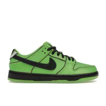 Детские кроссовки Nike The Powerpuff Girls x Dunk Low Pro SB QS PS Buttercup Green Mean-Green Black FZ8832-300 29.5