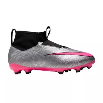 Детские кроссовки Nike Zoom Mercurial Superfly 9 Academy FG MG GS к 25-летнему юбилею, серебристый металлик-серебристый черный FJ2032-060 38.5