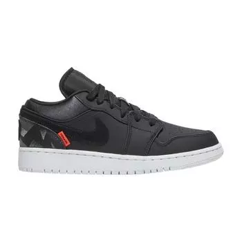 Детские кроссовки Paris Saint-Germain x Air Jordan 1 Low BG Black Infrared-23-White CN1077-001