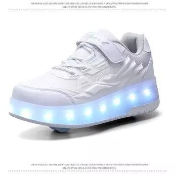 Детские кроссовки-ролики, светящиеся, заряжаемые модели, могут автоматически убираться, взрослые кроссовки с колесиками 29