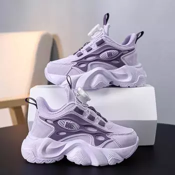 Детские кроссовки Rotary Buckle, новая всесезонная обувь для мальчиков и девочек, легкие туфли на плоской подошве с мягкой подошвой, универсальная прочная повседневная обувь 29-39 29 зелёный