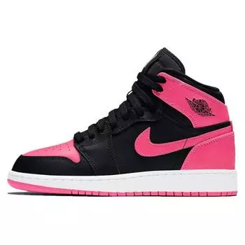 Детские кроссовки Serena Williams x Air Jordan 1 Retro High EP GG 23 Black Hyper-Pink Black-White 873863-609