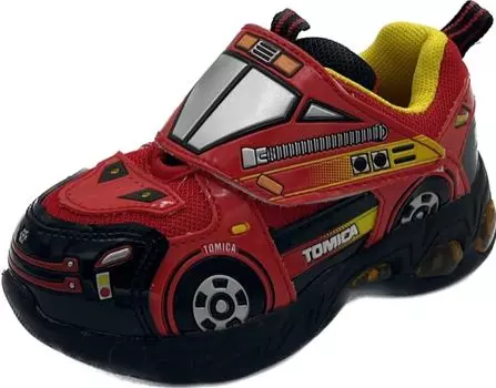 Детские кроссовки Shining Kids Sneakers 10669 Emergency Vehicle Blue Police Fire Rescue Shiny Shining Kids Sneakers TO10669 см [Tomica] 19,0 красный