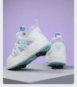 Детские кроссовки со съемными роликовыми коньками 33