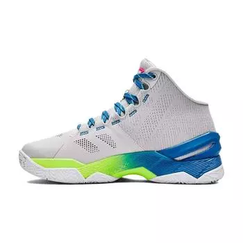 Детские кроссовки Under Armour Curry 2 Retro GS Splash Party Серый Halo-Gray Electric-Blue 3026305-100 40