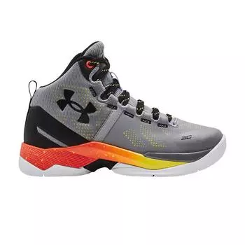 Детские кроссовки Under Armour Curry 2 Retro PS Iron Sharpens Iron 2022 Серая сталь, отбеленная на солнце 3026054-100 35