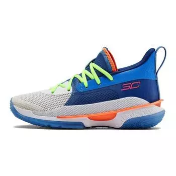 Детские кроссовки Under Armour Curry 7 Big Kids Super Soaker Blue Water White 3022113-404