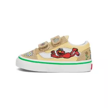 Детские кроссовки Vans Sesame Street x Old Skool V Toddler Elmo Cream Natural VN0A38JN7VJ