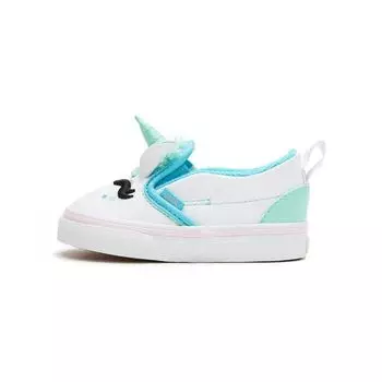 Детские кроссовки Vans Slip-On 5 Toddler Unicorn Blue Blue-Atoll Iridescent VN0A5HFR3WS 23.5