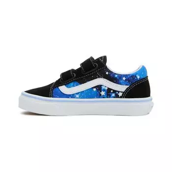 Детские кроссовки Vans Slip-On V Kids Glow Galaxy Black, синие VN000VHEY61