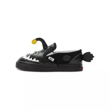Детские кроссовки Vans Slip-On V Toddler Angler Fish Baby Black True-White VN0005WM6BT 26.5