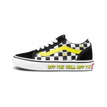 Детские кроссовки Vans SpongeBob SquarePants x Old Skool Kids Off The Wall Черный Белый Желтый VN000W9T9EK 34