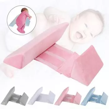 Детские кроватки для сна на боку с надежными ремнями, регулируемая защита от опрокидывания, наклон под углом 45 градусов, защита от рвоты серый