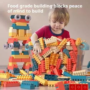 Детские крупные образовательные строительные блоки, сборные игрушки для мальчиков и девочек, детские игрушки для самостоятельного раннего образования, трехмерная головоломка, модель в подарок 420PCS