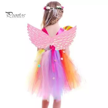 Детские крылья ангела для выступлений, красочные, в стиле принцессы, легкие, многоразовые, реквизит для сценического шоу, реквизит для косплея на Хэллоуин, Рождество One Size D