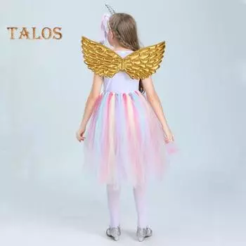 Детские крылья ангела для выступлений, красочные, в стиле принцессы, легкие, многоразовые, реквизит для сценического шоу, реквизит для косплея на Хэллоуин, Рождество One Size A
