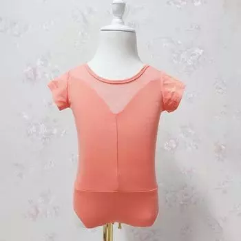 Детские купальники для балета, одежда для танцевальной практики для девочек, балетное гимнастическое платье 110 оранжевый