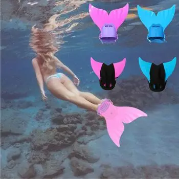 Детские ласты для плавания на открытом воздухе, ласты для ног, моноласт для дайвинга с хвостом русалки для детей, обучение водным видам спорта TypeA-China