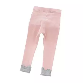 Детские леггинсы для девочек, лоскутные леггинсы до щиколотки с цветочным принтом, теплые хлопковые штаны, однотонная подошва ярких цветов 104