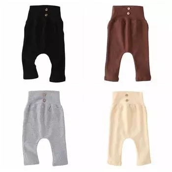 Детские леггинсы, хлопковые леггинсы в полоску для маленьких девочек, вязаные штаны, детские эластичные теплые брюки, зимние теплые трусики, От 0 до 4 лет 100