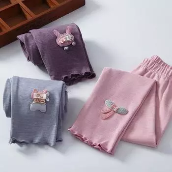 Детские леггинсы из двухстороннего бархата с начесом для девочек, идеально подходят для осени и зимы.. Тонкий, теплый и на подкладке для дополнительного комфорта. Fleece Leggings, 100cm розовый