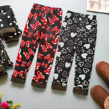 Детские леггинсы, тонкие флисовые штаны для маленьких девочек, детские камуфляжные штаны с цветочным принтом розового и красного цвета, брюки для девочек 100