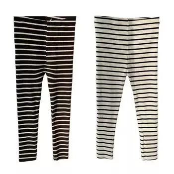 Детские леггинсы универсальные узкие брюки в полоску 120