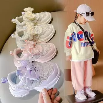 Детские легкие кроссовки с мягкой подошвой и противоскользящим покрытием 27 розовый