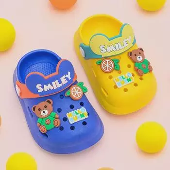 Детские легкие нескользящие сандалии Baotou с рисунком из мультфильма — мягкая подошва для малышей и детей постарше розовый